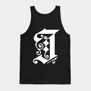 Silver Letter J Tank Top